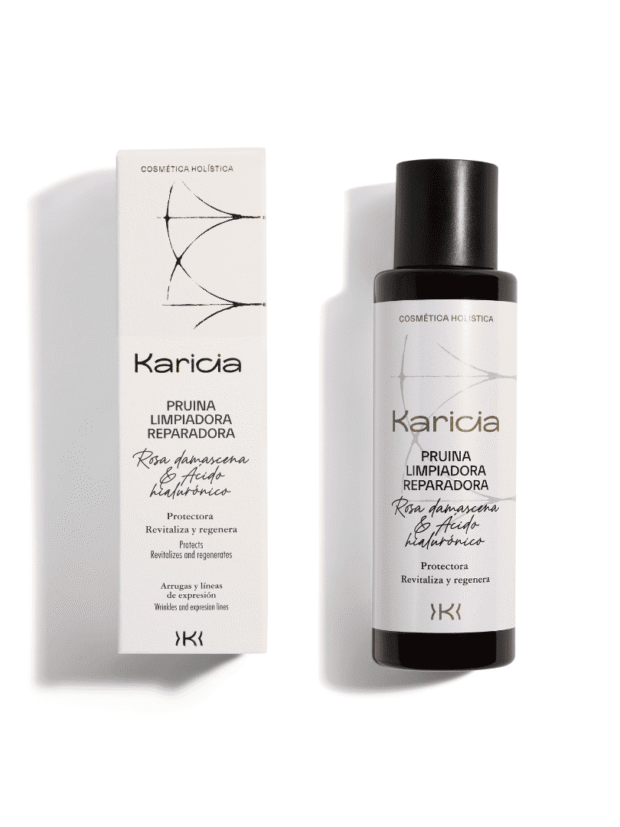 Pruina limpiadora reparadora Rosa damascena Acido hialuronico